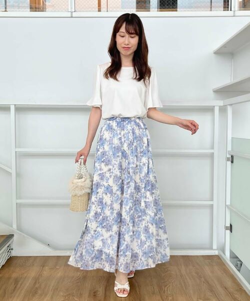 Couture Brooch / クチュールブローチ カットソー | 【接触冷感・UVカット・細見え】マジョリカシフォンスリーブトップス | 詳細7