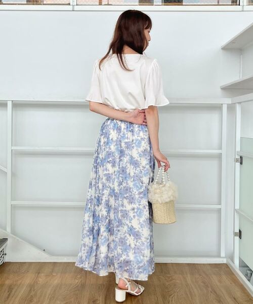 Couture Brooch / クチュールブローチ カットソー | 【接触冷感・UVカット・細見え】マジョリカシフォンスリーブトップス | 詳細8