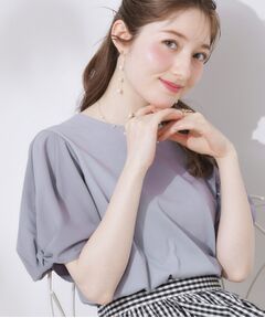 Couture Brooch / クチュールブローチ カットソー | 【接触冷感・UVカット・通勤】ねじり袖サイロコンパクト