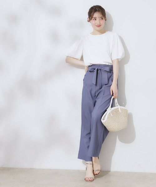 Couture Brooch / クチュールブローチ カットソー | 【接触冷感・UVカット・通勤】ねじり袖サイロコンパクト | 詳細1