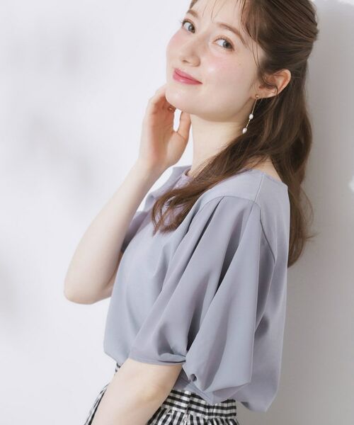 Couture Brooch / クチュールブローチ カットソー | 【接触冷感・UVカット・通勤】ねじり袖サイロコンパクト | 詳細28