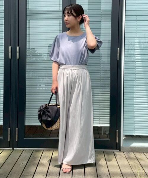 Couture Brooch / クチュールブローチ カットソー | 【接触冷感・UVカット・通勤】ねじり袖サイロコンパクト | 詳細30