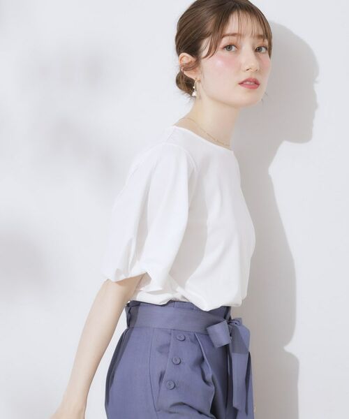 Couture Brooch / クチュールブローチ カットソー | 【接触冷感・UVカット・通勤】ねじり袖サイロコンパクト | 詳細5