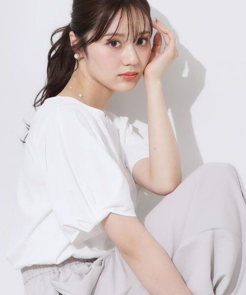 Couture Brooch / クチュールブローチ カットソー | 【接触冷感・UVカット・通勤】ねじり袖サイロコンパクト | 詳細9