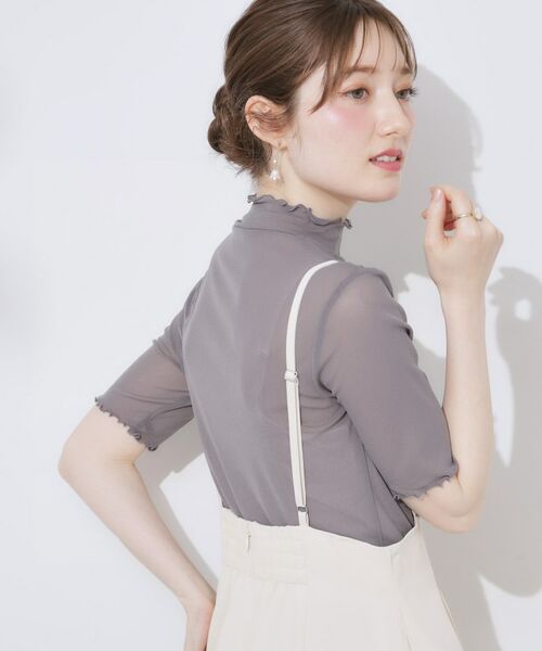 Couture Brooch / クチュールブローチ カットソー | シアーチュール5分袖トップス | 詳細10