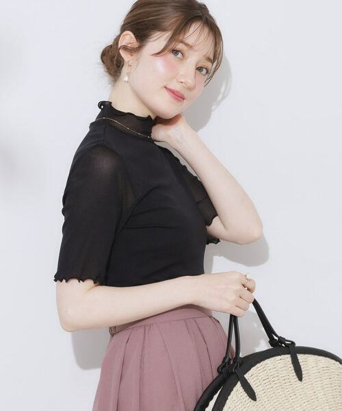 Couture Brooch / クチュールブローチ カットソー | シアーチュール5分袖トップス | 詳細16