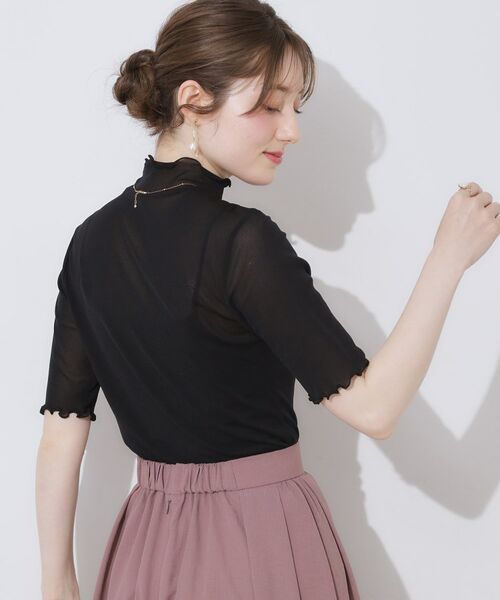 Couture Brooch / クチュールブローチ カットソー | シアーチュール5分袖トップス | 詳細17