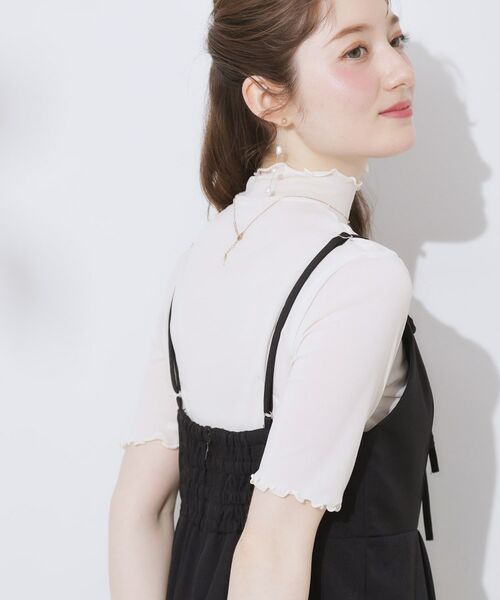 Couture Brooch / クチュールブローチ カットソー | シアーチュール5分袖トップス | 詳細3