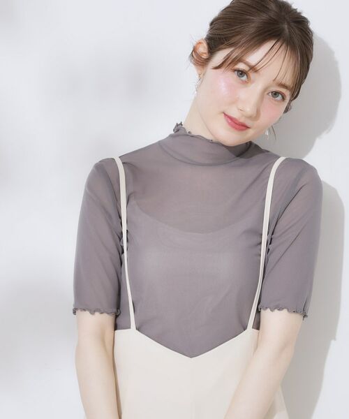 Couture Brooch / クチュールブローチ カットソー | シアーチュール5分袖トップス | 詳細8