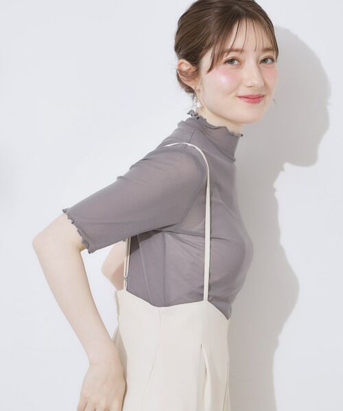 Couture Brooch / クチュールブローチ カットソー | シアーチュール5分袖トップス | 詳細9