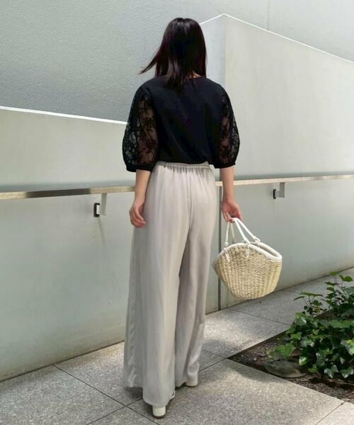 Couture Brooch / クチュールブローチ カットソー | 【接触冷感・UV・マシンウォッシャブル】袖レースデザイントップス | 詳細25