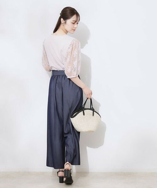 Couture Brooch / クチュールブローチ カットソー | 【接触冷感・UV・マシンウォッシャブル】袖レースデザイントップス | 詳細29