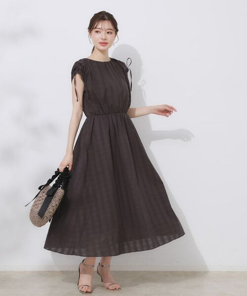 Couture Brooch / クチュールブローチ ロング・マキシ丈ワンピース | 【大人可愛い】カラミチェック サマードレス | 詳細18