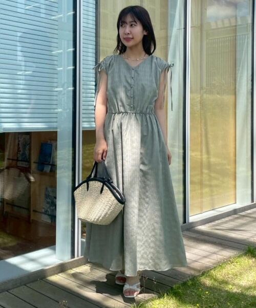 Couture Brooch / クチュールブローチ ロング・マキシ丈ワンピース | 【大人可愛い】カラミチェック サマードレス | 詳細8