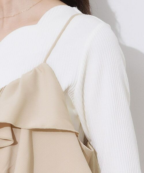 Couture Brooch / クチュールブローチ ロング・マキシ丈ワンピース | シワサテンラッフルキャミワンピース | 詳細20