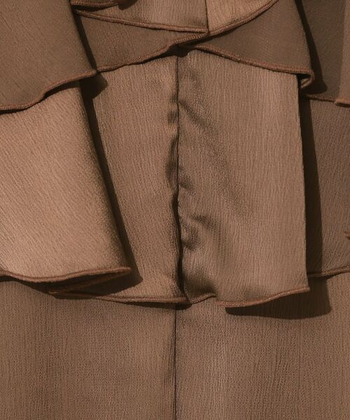 Couture Brooch / クチュールブローチ ロング・マキシ丈ワンピース | シワサテンラッフルキャミワンピース | 詳細7