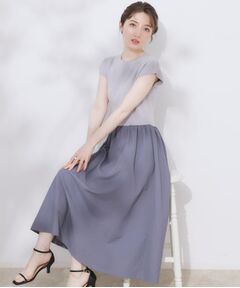 Couture Brooch / クチュールブローチ ロング・マキシ丈ワンピース | 【接触冷感・楽ちん・一枚でキマる】ドッキングニットワンピース