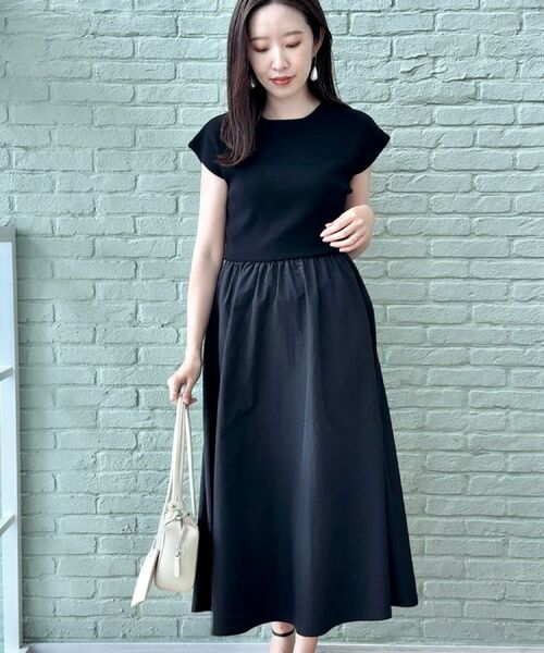 Couture Brooch / クチュールブローチ ロング・マキシ丈ワンピース | 【接触冷感・楽ちん・一枚でキマる】ドッキングニットワンピース | 詳細10