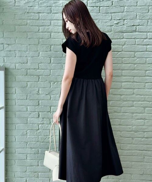 Couture Brooch / クチュールブローチ ロング・マキシ丈ワンピース | 【接触冷感・楽ちん・一枚でキマる】ドッキングニットワンピース | 詳細12