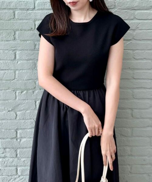 Couture Brooch / クチュールブローチ ロング・マキシ丈ワンピース | 【接触冷感・楽ちん・一枚でキマる】ドッキングニットワンピース | 詳細13