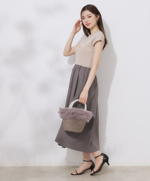 Couture Brooch / クチュールブローチ ロング・マキシ丈ワンピース | 【接触冷感・楽ちん・一枚でキマる】ドッキングニットワンピース | 詳細14