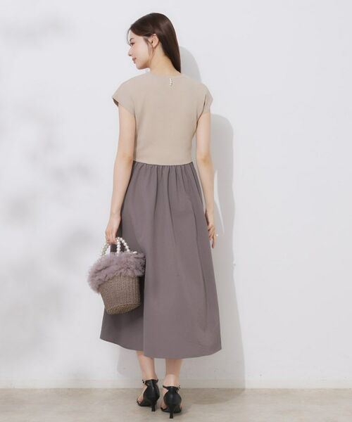 Couture Brooch / クチュールブローチ ロング・マキシ丈ワンピース | 【接触冷感・楽ちん・一枚でキマる】ドッキングニットワンピース | 詳細15