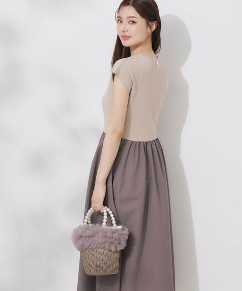 Couture Brooch / クチュールブローチ ロング・マキシ丈ワンピース | 【接触冷感・楽ちん・一枚でキマる】ドッキングニットワンピース | 詳細18