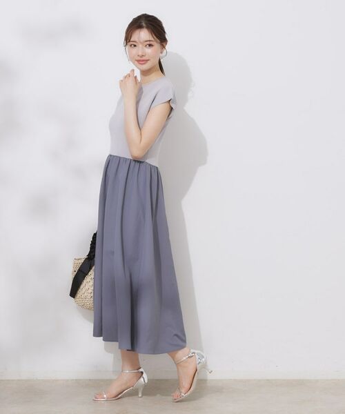 Couture Brooch / クチュールブローチ ロング・マキシ丈ワンピース | 【接触冷感・楽ちん・一枚でキマる】ドッキングニットワンピース | 詳細25