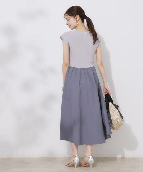 Couture Brooch / クチュールブローチ ロング・マキシ丈ワンピース | 【接触冷感・楽ちん・一枚でキマる】ドッキングニットワンピース | 詳細26