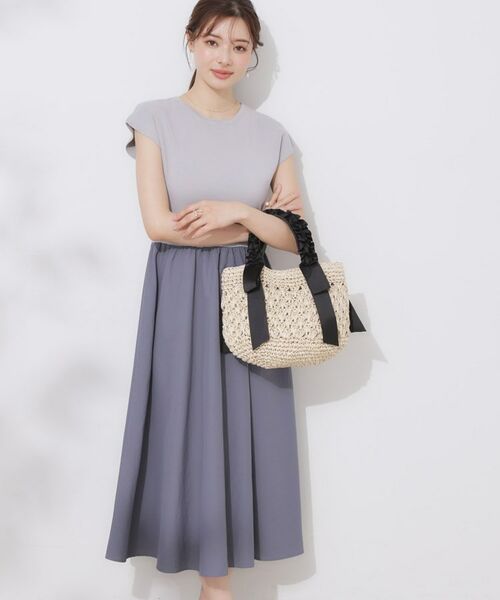 Couture Brooch / クチュールブローチ ロング・マキシ丈ワンピース | 【接触冷感・楽ちん・一枚でキマる】ドッキングニットワンピース | 詳細27