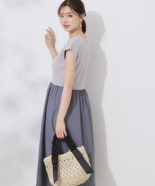 Couture Brooch / クチュールブローチ ロング・マキシ丈ワンピース | 【接触冷感・楽ちん・一枚でキマる】ドッキングニットワンピース | 詳細28