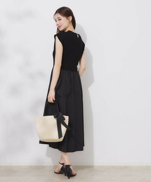 Couture Brooch / クチュールブローチ ロング・マキシ丈ワンピース | 【接触冷感・楽ちん・一枚でキマる】ドッキングニットワンピース | 詳細3