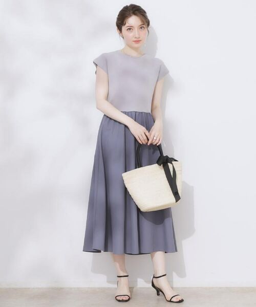 Couture Brooch / クチュールブローチ ロング・マキシ丈ワンピース | 【接触冷感・楽ちん・一枚でキマる】ドッキングニットワンピース | 詳細30