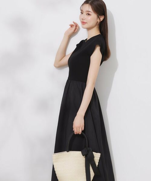 Couture Brooch / クチュールブローチ ロング・マキシ丈ワンピース | 【接触冷感・楽ちん・一枚でキマる】ドッキングニットワンピース | 詳細5