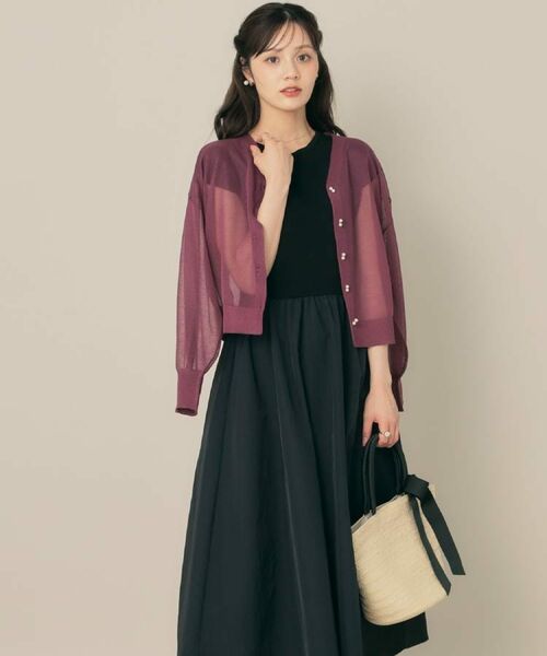 Couture Brooch / クチュールブローチ ロング・マキシ丈ワンピース | 【接触冷感・楽ちん・一枚でキマる】ドッキングニットワンピース | 詳細9