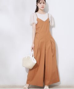 Couture Brooch / クチュールブローチ サロペット・オールインワン | 麻混リボンキャミサロペット