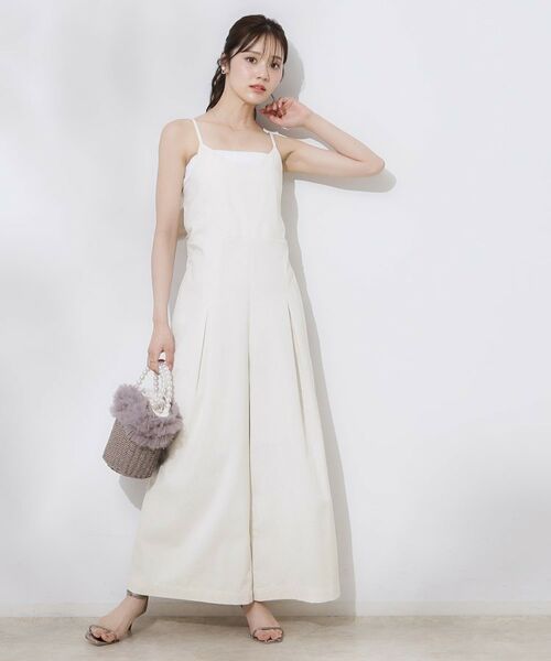 Couture Brooch / クチュールブローチ サロペット・オールインワン | 麻混リボンキャミサロペット | 詳細1