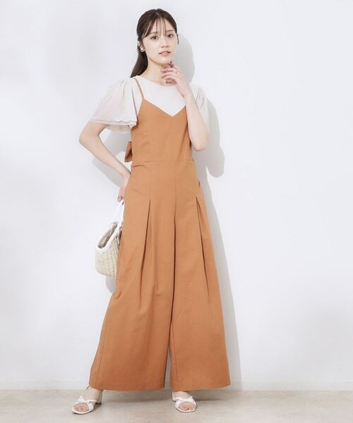 Couture Brooch / クチュールブローチ サロペット・オールインワン | 麻混リボンキャミサロペット | 詳細11