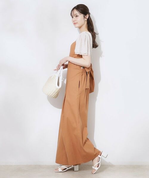 Couture Brooch / クチュールブローチ サロペット・オールインワン | 麻混リボンキャミサロペット | 詳細12