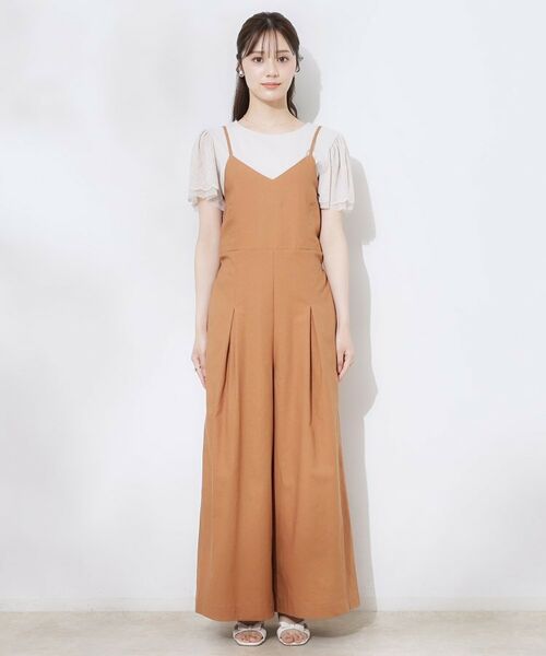 Couture Brooch / クチュールブローチ サロペット・オールインワン | 麻混リボンキャミサロペット | 詳細15