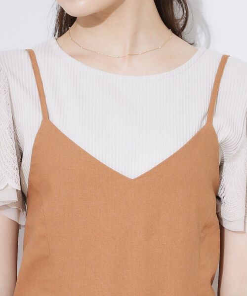 Couture Brooch / クチュールブローチ サロペット・オールインワン | 麻混リボンキャミサロペット | 詳細18