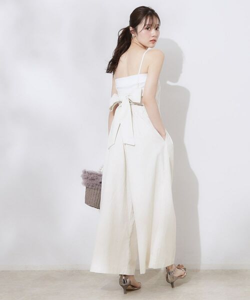 Couture Brooch / クチュールブローチ サロペット・オールインワン | 麻混リボンキャミサロペット | 詳細2