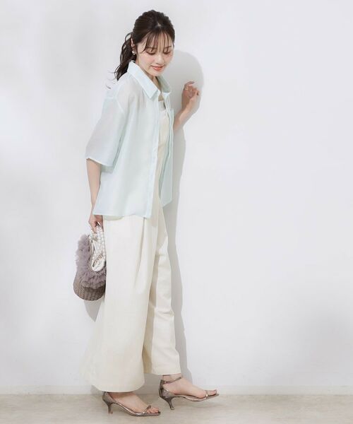 Couture Brooch / クチュールブローチ サロペット・オールインワン | 麻混リボンキャミサロペット | 詳細5