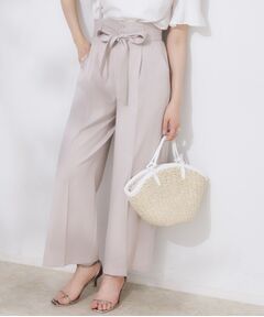 Couture Brooch / クチュールブローチ パンツ | 【美脚効果・通勤】リネンライク サス付きパンツ