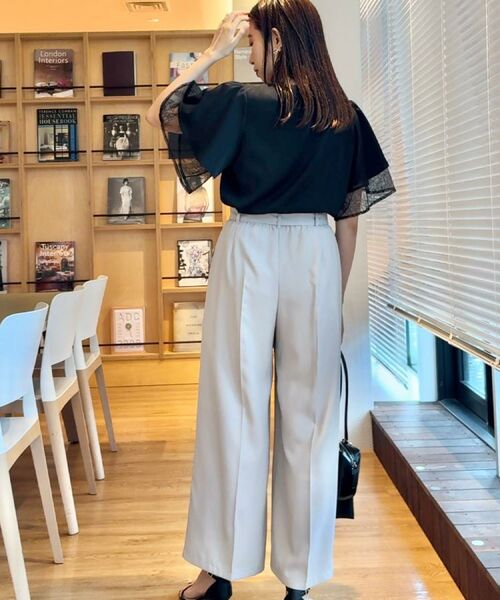 Couture Brooch / クチュールブローチ パンツ | 【美脚効果・通勤】リネンライク サス付きパンツ | 詳細11