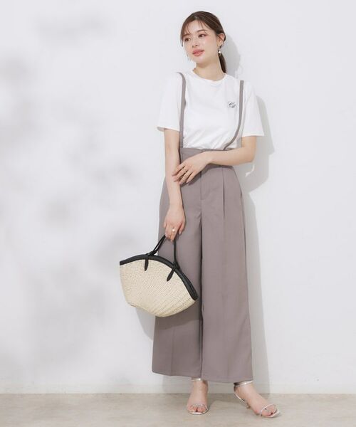 Couture Brooch / クチュールブローチ パンツ | 【美脚効果・通勤】リネンライク サス付きパンツ | 詳細13
