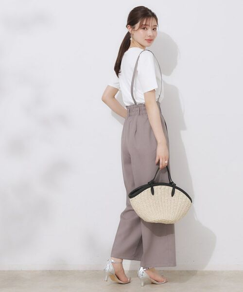 Couture Brooch / クチュールブローチ パンツ | 【美脚効果・通勤】リネンライク サス付きパンツ | 詳細17