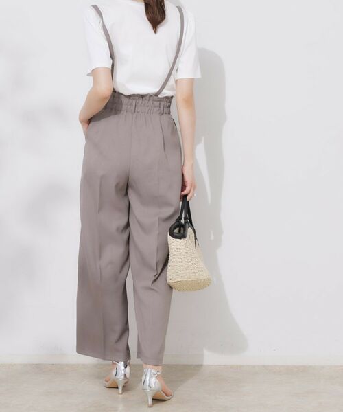 Couture Brooch / クチュールブローチ パンツ | 【美脚効果・通勤】リネンライク サス付きパンツ | 詳細20