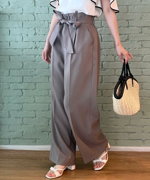 Couture Brooch / クチュールブローチ パンツ | 【美脚効果・通勤】リネンライク サス付きパンツ | 詳細27