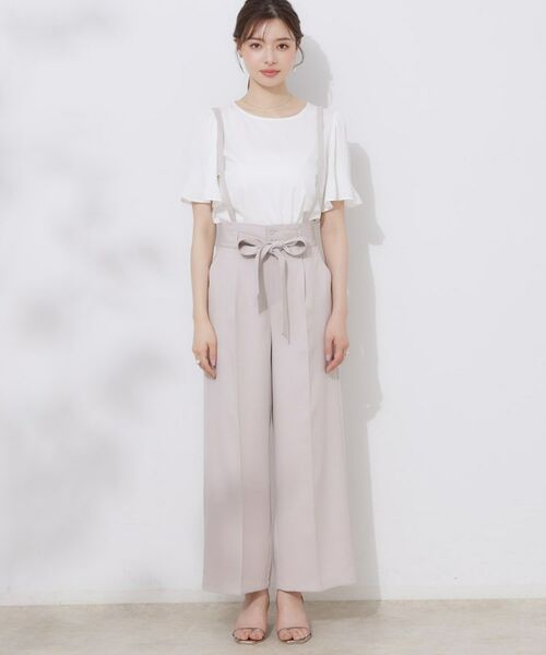 Couture Brooch / クチュールブローチ パンツ | 【美脚効果・通勤】リネンライク サス付きパンツ | 詳細30